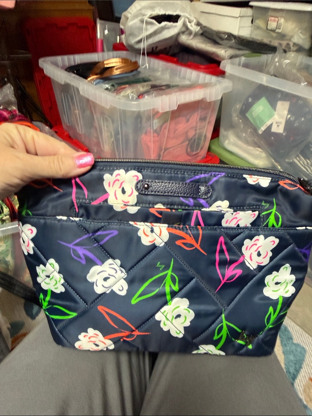 Lug Flare Floral Print Like New 💙❤️🤍💚🩷